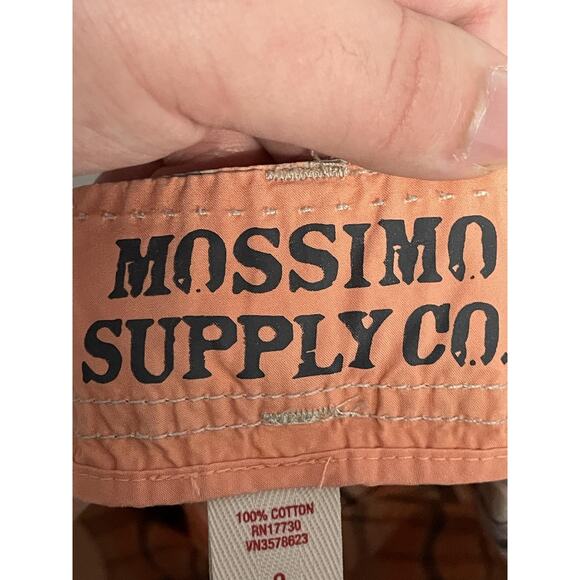 Mossimo Supply Co Shorts Womens Size 9 Tan Orange Gray Plaid Chino Zip Fly Beach - Picture 8 of 10